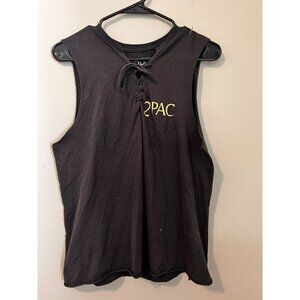 Women's 2Pac Lace Up Tank Rose Graphic Size XL [EXCELLENT]